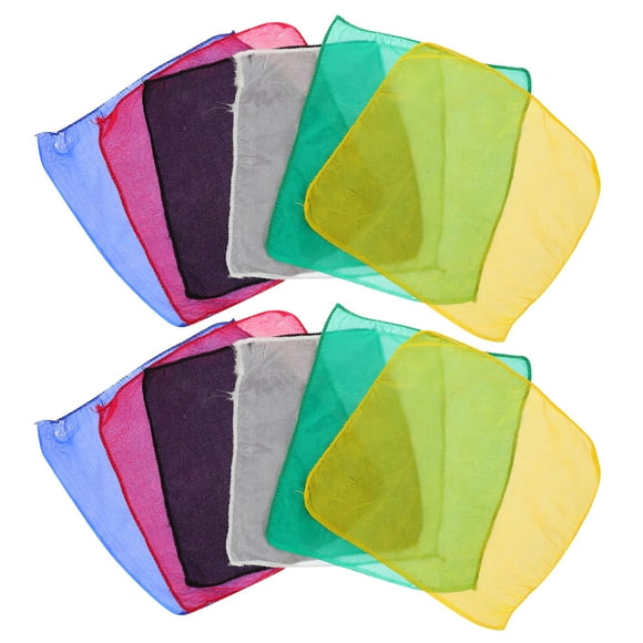 12 bufandas de mago divertidas para actuaciones de trucos.