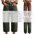 thumbnail image 3 of ClodeEU Women's High Waist Cropped Wide Leg Jeans ,Casual Button Fly Denim Capri Pants with Pockets ,Women's Plus L, 3 of 6