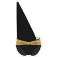 thumbnail image 6 of TiaoBug Mens Ancient Greek Roman Toga Costume One Shoulder Metallic Shiny Belt Bodysuits Black 3XL, 6 of 7