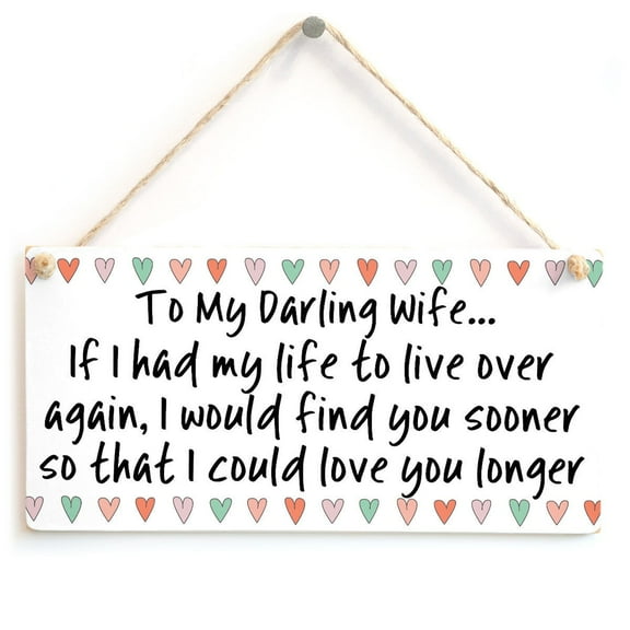 1pc Wooden Love Sign "To The One I Love" - Perfect Wall Art Decor for Engagement, Wedding & Birthday Gift - 7.9 x 3.9 in