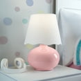 thumbnail image 4 of Your Zone Kids 16" Pink Ceramic Table Lamp with Scallop Shade, 4 of 5