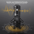 thumbnail image 2 of Micrófono Condensador  Bloosom Usb Pc Gamer Streaming Negro, 2 of 4