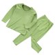 thumbnail image 1 of sweethay Ropa interior térmica para niños, manga larga elástica, cuello redondo, Otoño Invierno, oficina, escuela, exterior, Tops cálidos, traje Pijama Verde 90cm sweethay AP013185-20, 1 of 1