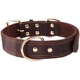 thumbnail image 1 of Collar de piel personalizado para perro con placa de identificación / Piel resistente y suave al tacto (XS) 25cm-35cm, 1 of 5