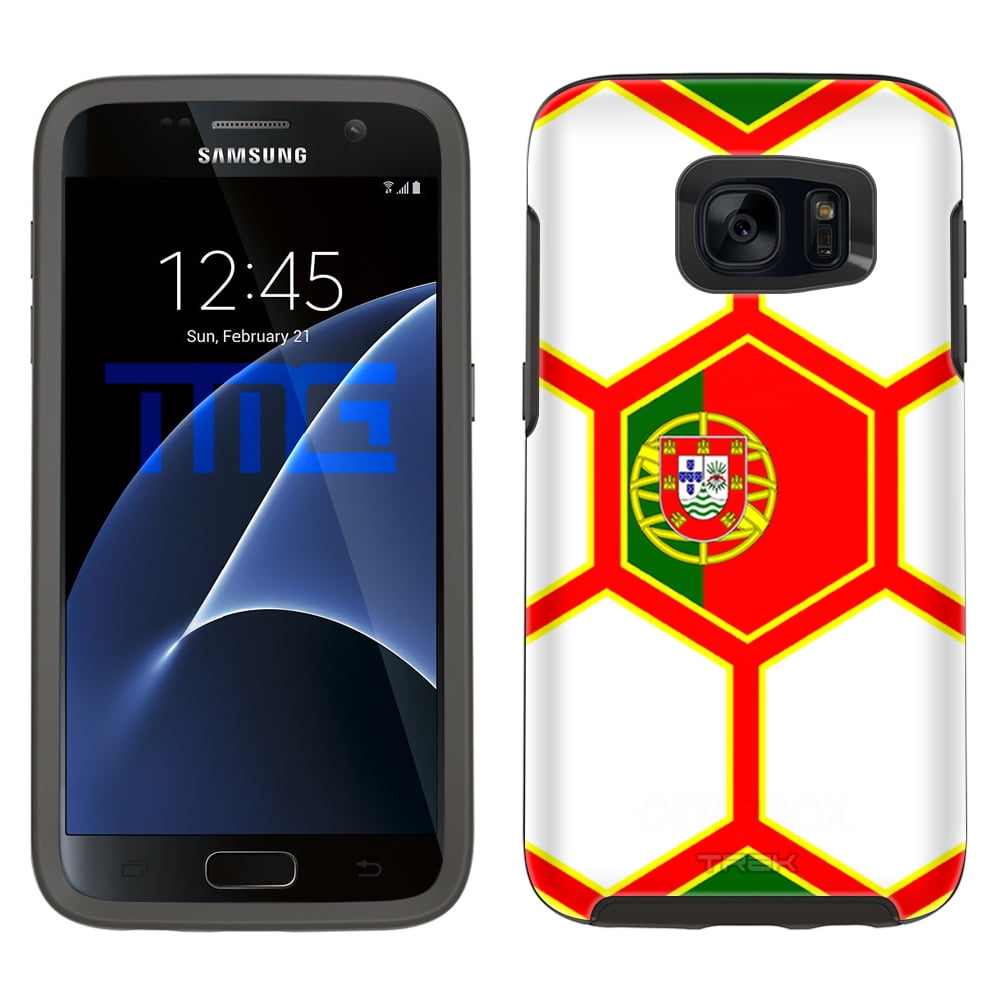 Skin Decal for OtterBox Symmetry Samsung Galaxy S7 Case Soccer Ball Portugal... by Trek Media Group