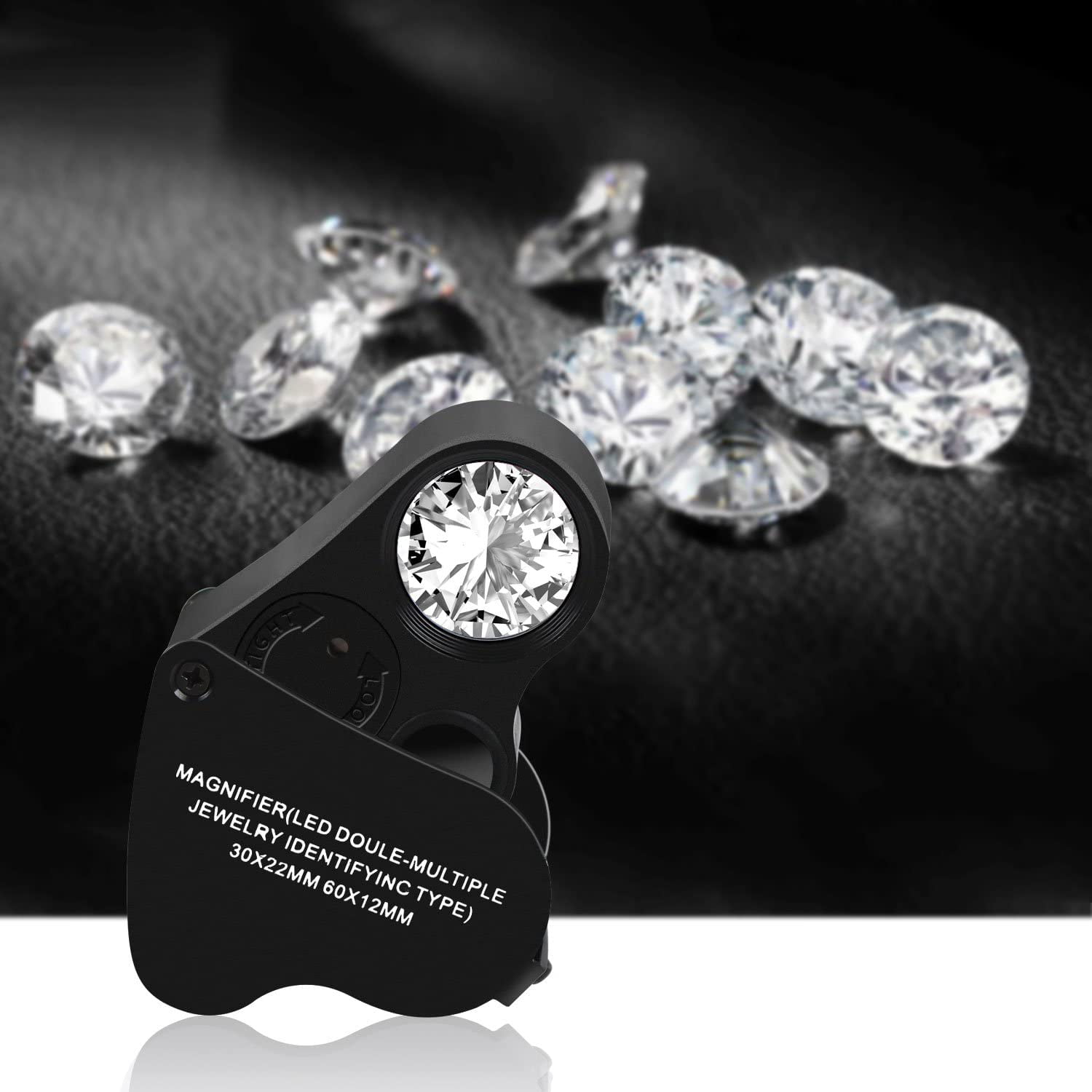 Jewelers Easy To Use Hot Sale Diamond Jeweler 30X Glass Eye Triplet Useful  Eye Loupe Jewelry Loupe Loop Magnifying