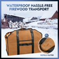 thumbnail image 4 of HAHDAXIA Sac de Transport en Toile Cirée en Bois de Fier, Fourre-Tout en Bois Durable pour Intérieur Extérieur Résistant à l'Eau, Sac de Transport en Bois pour Foyer Poêle à la Maison Ou pour Voyage de Camping, 4 of 7