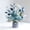 Blue#21324, variant on Artificial Peony Rose Flower Bouquet with Leaves, Faux Silk Floral Arrangement for Table Centerpiece, Wedding Party Home Decor, 1 Count