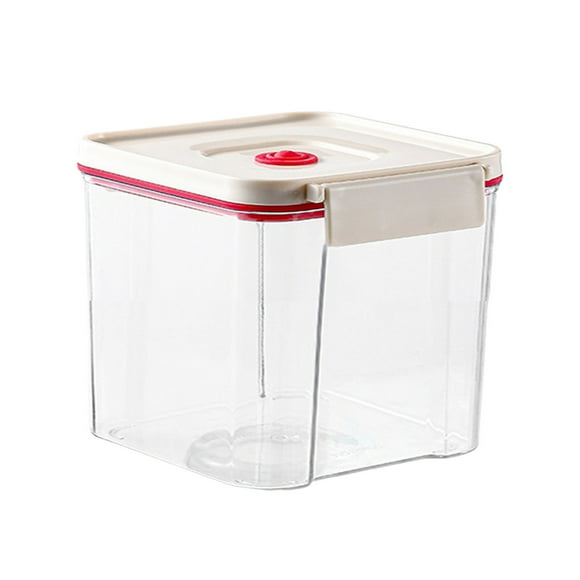 SLYNSHome Airtight Food Storage Containers,Pantry Snacks Kitchen Container Baking Supplies,Clear Plastic Sugar & Flour Canister - M