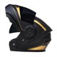 thumbnail image 1 of Casco de motocicleta Zulema con visera negro dorado XL, 1 of 8