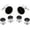 Silver/Onyx, variant on Silver and Mother of Pearl 5-Stud Set
