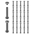 thumbnail image 1 of Uxcell 40 Conjuntos de Remaches Chicago Tornillos M5x40mm Metal Cabeza Phillips Clavo Remache Conectores para DIY Cinturón de Cuero Bolsa Manualidades Encuadernación de Libros, Negro, 1 of 7