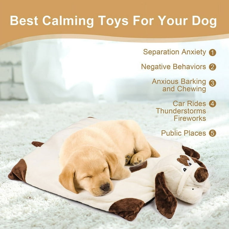 Moropaky Heartbeat Toy Warm Heat Heartbeat Stuffed Animal for Dog Anxiety  Relief Toy Dog Calming Toy for Puppy Behavioral Aid Training Sleep Aid  Puppy