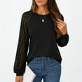 thumbnail image 2 of AviBest Womens Long Sleeve Shirts V-Neck Lace Tops Ladies New Fashion Blouses, 2 of 6