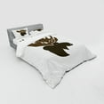 thumbnail image 3 of Ambesonne Animal Bedding Set 3 Pcs, Canadian Deer Head, Twin, Green Brown Army Green, 3 of 3
