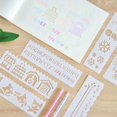 thumbnail image 4 of AMERTEER 40Pcs Pet Slender Hand-Written Newspaper Hollow Template for DIY Notebook Diary Scrapbook, 4 of 7