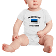 thumbnail image 2 of I'm Not Yelling, I'm Estonian Cute Baby Romper Bodysuit For Boy Girl (White, 3-6 Months), 2 of 5