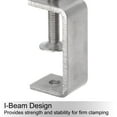 thumbnail image 6 of Uxcell Stainless Steel C-Clamps Wide Jaw Opening Range T-Bar Silver for Woodworking 4 Pcs Fit 2.36 Inch, 6 of 7
