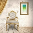thumbnail image 3 of King 11x18 Gold Ornate Wood Framed with Double Matting Museum Art Print Titled - Color Strip Aqua, 3 of 4