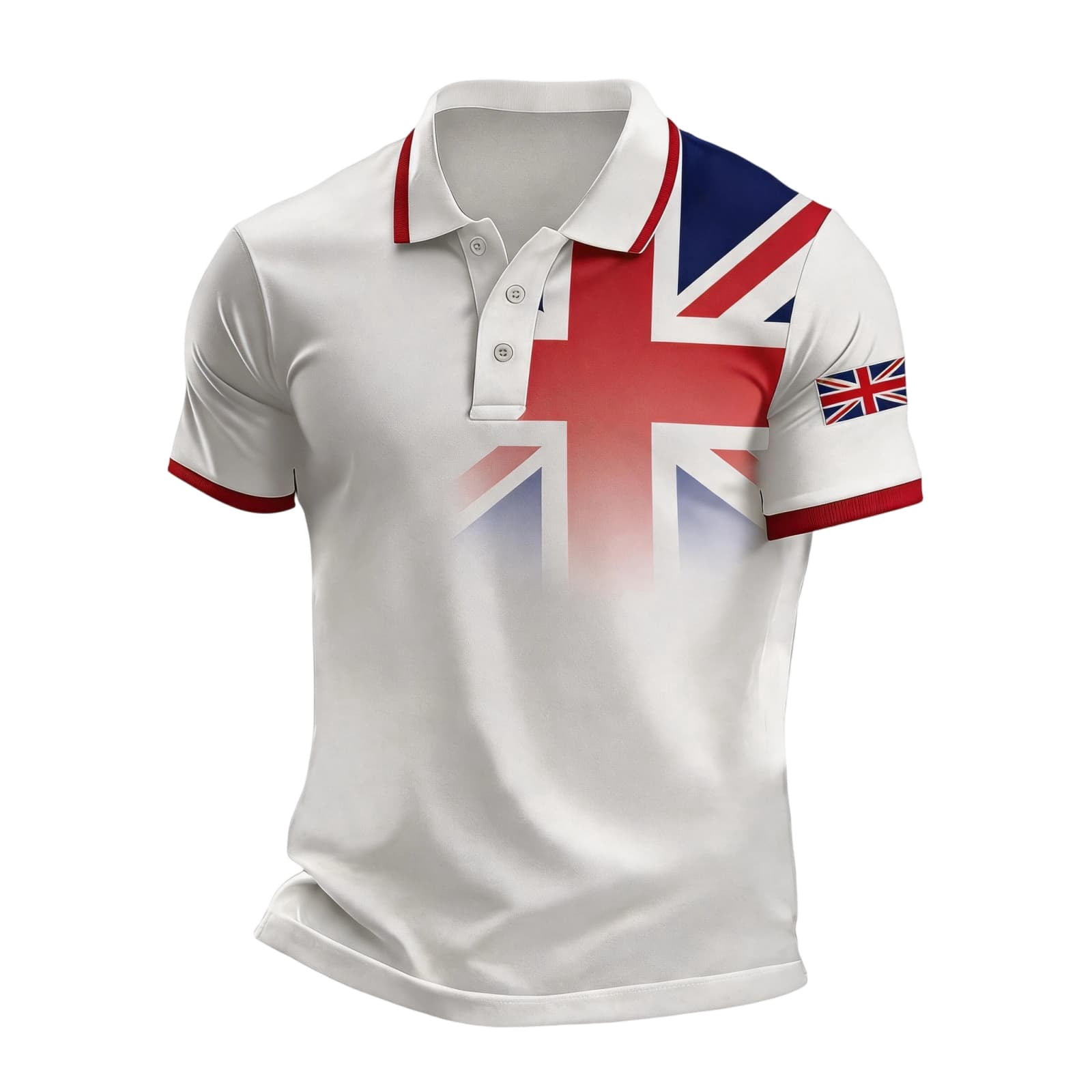 England 2026 Soccer Cup Fan Polo for Men, Short Sleeve Button