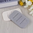 thumbnail image 4 of ROSENICE Diatomite Soap Dish Grey Household Users Home Daily Use 1Set 5.1x3.1x0.3in, 4 of 8