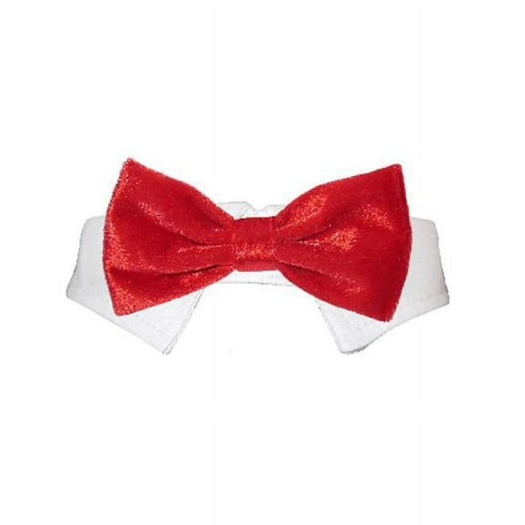 Pooch Outfitters  Valentino Bow Tie - Red - Extra Small