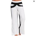 thumbnail image 1 of Pantalones de mujer Pantalones deportivos de patchwork Pantalones de chándal casuales de pierna ancha sueltos, Blanco, M Methold AP002168-02, 1 of 6