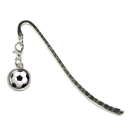 Soccer Post Sporting Goods - Soccer Ball Sporting Goods Sportsball Metal Bookmark with Charm