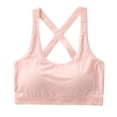 thumbnail image 5 of Ribbed Cotton Girls Bralette, Cross Back Wireless Training Bra, Comfortable Bra for 5-15T Girls, 5 of 6