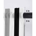 thumbnail image 6 of Black Gray Striped Curtains 45 Inch Length, Sheer Curtains for Bedroom Living Room Window Farmhouse Stripe Art Rod Pocket Voile Drapes Kitchen Curtains Small Half Window 42"x45" 2 Panels, 6 of 6