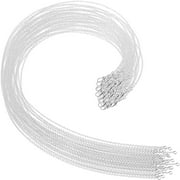 HIBALALA 30 Pack Necklace Chain Silver Plated Necklace Chains Bulk Cable Chain Charms for Jewelry Making, 1.2 mm