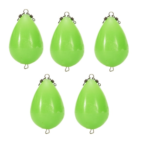 Yuarrent Rock Night Light Luminous Egg Fishing Bobbers Thrower Accesorios Brillante en forma de huevo Bouy Eficiente Accesorio de cebo Pescar 90g (5 piezas)
