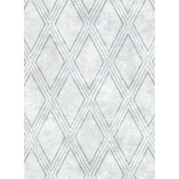 Warner Dartmouth Sky Blue Faux Plaster Geometric Wallpaper, 27-in by 27-ft, 60.8 sq. ft