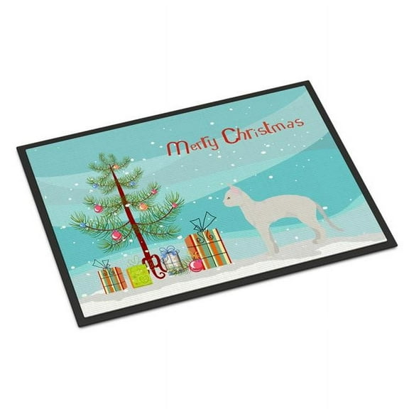 German Rex #3 Cat Merry Christmas Door Mat