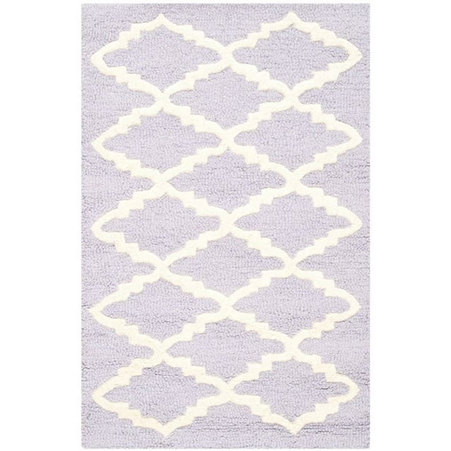 Safavieh Cambridge 2' X 3' Hand Tufted Wool Rug in Lavander and Ivory