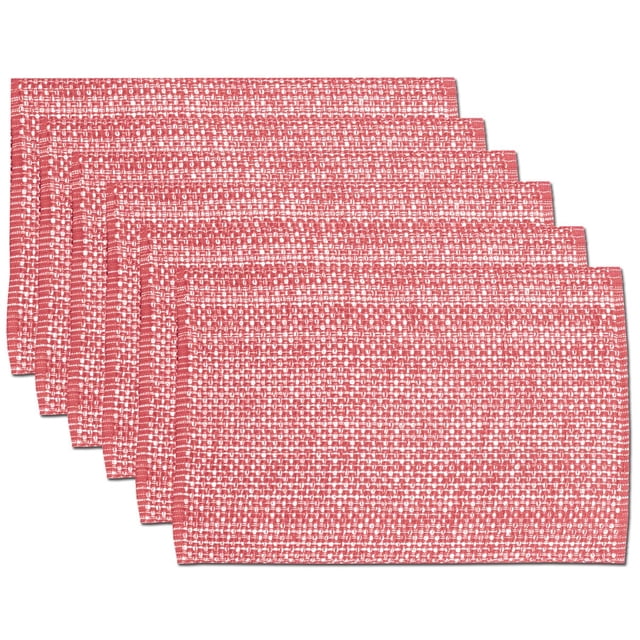 Juego de 6 unidades de la colección Sweet Home de Placemats, 100% algodón, color rosa