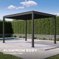 thumbnail image 6 of Mirador 10' x 13' 111S Outdoor Pergola,Full Aluminum Frame w/ Adjustable Roof, Charcoal, 6 of 9