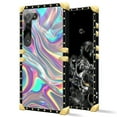 thumbnail image 2 of FKBRCL4U Compatible with Samsung Galaxy S23 Case, Holographic Abstract Iridescent Textures Luxury Golden Decoration for Girl Women Soft TPU Shockproof Protective Hard PC Back, 2 of 7