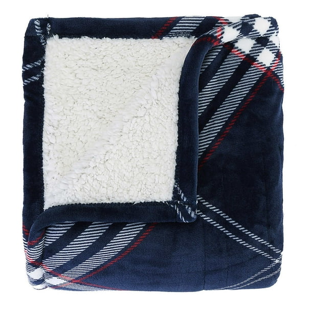 Sunbeam Northern Luxe Sherpa Heated Throw 50 x 60 Blue
