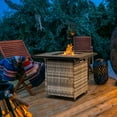 thumbnail image 4 of Spaco 28-Inch Fire Table with Volcanic Stone, 50000 BTU Gas Firepit, Fire Table for Outdoor, Black, 4 of 16