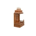 thumbnail image 3 of Wooden Engraved Home Pooja Mandir by Pooja Bazar - Gopura Temple, Wooden Mandir with Antique Oak Wood Finish 12 X 24 X 37 Inches, 3 of 6