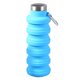 thumbnail image 3 of Botella de agua para niños, máximo 510 ml, mosquetón de metal de silicona de grado alimenticio, botella de agua plegable para niños, viajes escolares, azul cielo, 3 of 10