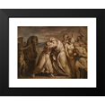 thumbnail image 2 of Jean-Antoine Julien 14x11 Black Modern Framed Museum Art Print Titled - Joseph Meeting His Father Jacob in the Desert, at the Frontier of Egypt, 2 of 5