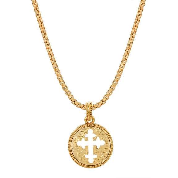 Symbols Of Faith Budded Cross Pendant Necklace 20"