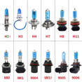 thumbnail image 1 of Bombilla halógena para faros delanteros de coche, superblanca, 12 V, lámpara de cuarzo para coche H1 H3 H4 9006, más de 9007, 1 of 5