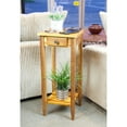 thumbnail image 6 of Casual Contemporary Living 2-Tier Solid Acacia Plant Stand with Drawer - Natural, 6 of 7