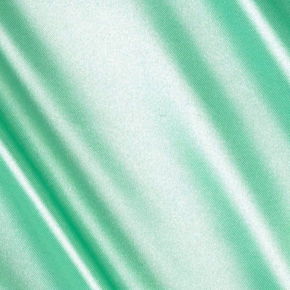 DECORATIVE SILK INC. CHARMEUSE SATIN POLYESTER SOLID FABRIC 60" WIDE BY THE YARD ( MINT )