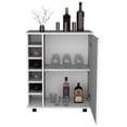 thumbnail image 3 of Modern Style Wick Bar Cart | Used in Dining Room for Display | Features Integrated Wine Storage and Concealed Shelf, 3 of 4