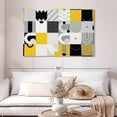 thumbnail image 2 of Elephant Stock Abstract Geometric Concept Wall Art - Horizontal Canvas Wall Art - Living Room Wall Decor - Abstract Canvas - Yellow And Black Decor - 48" x 32", 2 of 8