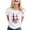 White, variant on JFHHQ Women's Casual Round Neck Short Sleeve T-Shirt top with Printed Design for Everyday Wear SSky Blue